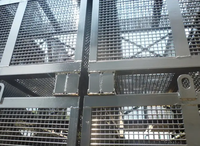Conteneur en treillis métallique empilable robuste, bac de stockage métallique pour entrepôt avec poches pour chariot élévateur et anneaux de levage