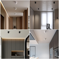PULUOTI Spot LED de surface moderne 12W plafonnier projecteurs fixes avec CCT blanc chaud pour couloir intérieur