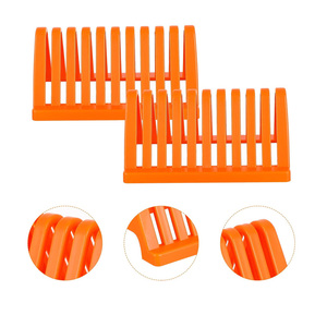 Plastic Microscope <b>Slide</b> Drying Stand <b>Orange</b> Blue Lab Equipment 10 Slot Capacity For Laboratory Use - Product Image 2