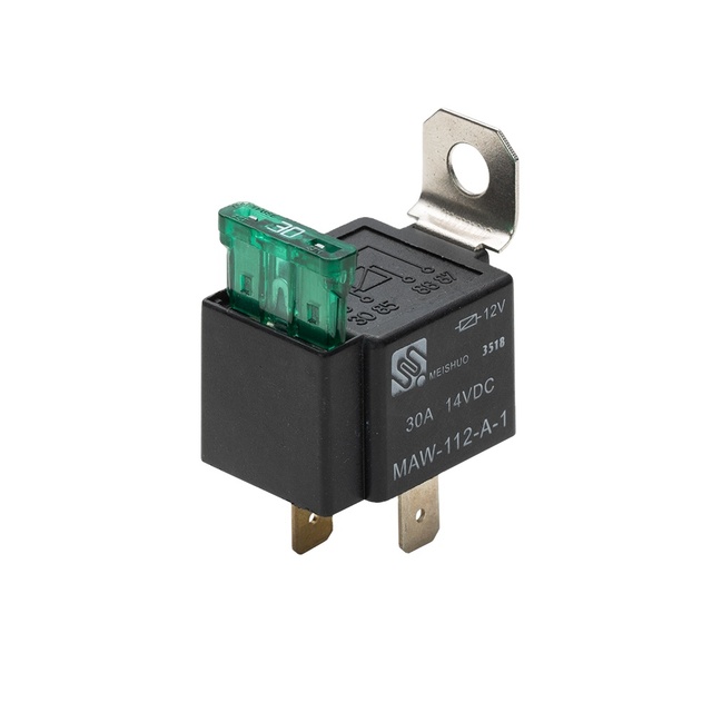 MEISHUO MAW-112-A-1 12V SPST 30A Auto Relay With Fuse 4 Pin Metal Bracket for Car Window