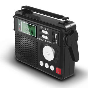 Custom Black Portable Multi-band Radio LCD Display Hand Crank Solar AM FM SW Radio with Flashlight MP3 <b>Player</b> - Product Image 5