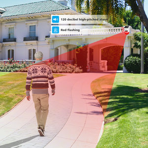 Báo Động An Ninh Gia Đình Còi Báo Động Cảm Biến Chuyển Động Hồng Ngoại Báo Động Cảm Biến Chuyển Động PIR Ngoài Trời Chạy Bằng Năng Lượng Mặt Trời Có Âm Thanh Và Ánh Sáng - Product Image 5