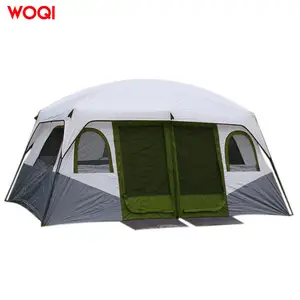 WOQI supergroßes wasserdichtes Familien-Zelt für 4/6/8/12 Personen, Outdoor-Camping-Zelt mit 2 Türen