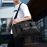 Sac de voyage en nylon balistique OEM avec séparation sec/humide, cadre en métal avec logo et sangle amovible pour les déplacements professionnels et les voyages