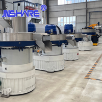 Machine à granulés de biomasse à matrice annulaire 2000 kg/h 132 kW certifiée CE, pelletiseur stable avec transmission par engrenages et moteur électrique