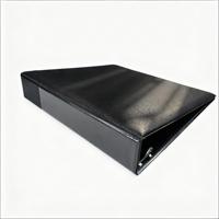 Carnet de notes d'entreprise robuste en PVC imitation cuir de 1,5 pouce à 3 anneaux avec intercalaires et boîte de rangement