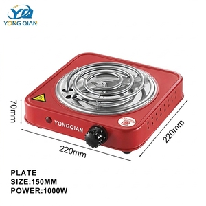 YONGQIAN <span class=keywords><strong>Plaque</strong></span> chauffante électrique portable 150 mm à bobine unique 1000W pour camping et voyage - Product Image 1