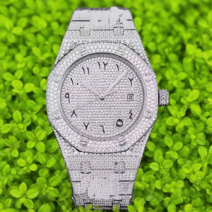 Bán hàng nóng Iced out xem chất lượng hàng đầu vvs D colour moissanite Đồng hồ tự động đồng hồ cơ khí cho nam giới sang trọng - Product Image 4