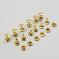 Rivets en laiton massif 8mm 10mm de largeur, diverses tailles, accessoires de luxe professionnels et tendance plaqués or pour sacs à main et laisses de chien