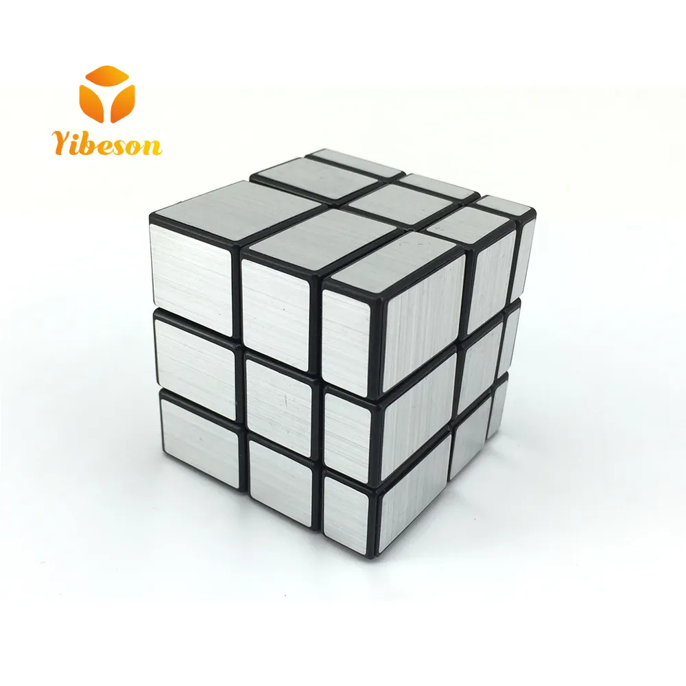 Classical Different Shapes Silver Gold 57mm Rotate Blocks Puzzle Toys 3x3x3 Speed Magic Mirror Cube For Kids