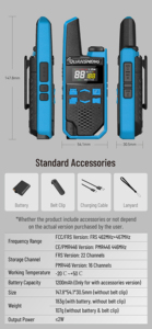 QUANSHENG Nuevo Radio Bidireccional TG-FR1 FRS PMR446 Sin Licencia Walkie Talkie Fácil de Transportar - Product Image 5