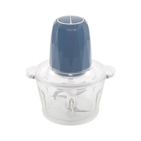 Hachoir à aliments électrique en verre avec moteur DC 350W, hachoir à aliments de 2L avec lames de coupe en acier inoxydable
