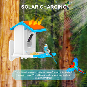 Cámara Inteligente para Observación <span class=keywords><strong>de</strong></span> Aves 4G con IA para Identificar Especies, Alimentador Inteligente para Aves con Energía Solar, Resistente al Agua, con Control por Aplicación - Product Image 3
