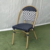 Jardin extérieur café PE meubles en rotin bar français paris bistro chaises de salle à manger