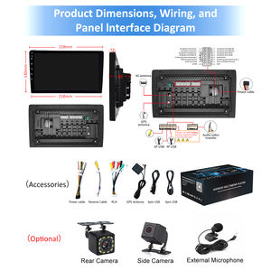 Autoradio Android 15 avec écran tactile 9 pouces, CarPlay sans fil 8 cordons, Android Auto, GPS, WiFi, Bluetooth, haute résolution - Product Image 3