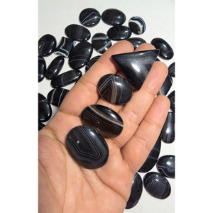 Hyperstène arc-en-ciel naturel, cabochon poli à la main, effet argenté, certifié par un tiers, tailles variées, pierres en vrac pour bijoux - Product Image 2