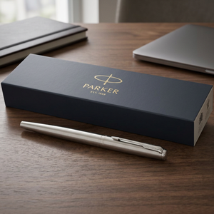 Stylo Parker Jotter en acier inoxydable, modèle 107420-1, pour l'écriture des étudiants et des professionnels des finances, avec encre bleue - Product Image 2