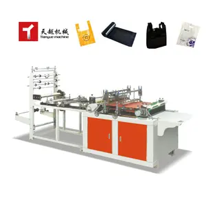 China Tianyue Roll Machine Custom Printed Plastic Garbage Bags Bio Degradable Fully Automatic Plastic Bag Making Machine