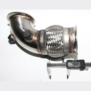 3 ID Vバンド90DSSエルボーダウンパイプ、2 ODフレックスパイプ2xO2センサーバング付き - Product Image 5