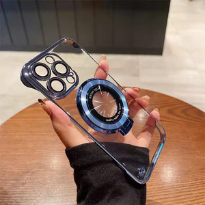 ฟิล์มป้องกันสำหรับ16 <span class=keywords><strong>PRO</strong></span> <span class=keywords><strong>MAX</strong></span> 15 14 13 12 11 PC, เคสป้องกันเลนส์ชาร์จแบบแม่เหล็กแบบใสเคสโทรศัพท์มือถือ - Product Image 5