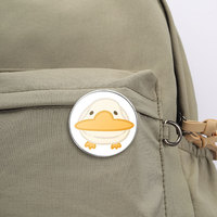 Spedizione Diretta di Badge Rotondi Personalizzati Stampati, Spille Personalizzate con Cartoni Animati, Citazioni Ispiratrici, Figure di Animali e Piante