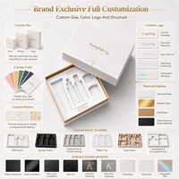 Coffrets cosmétiques personnalisés avec étiquette privée, boîte rigide blanche avec couvercle et base, estampillée à chaud, avec insert en EVA, pour coffret cadeau de soins de la peau