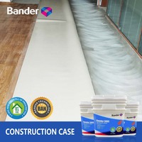 Adhésif acrylique liquide blanc fortement visqueux à base d'eau Bander pour revêtements de sol en PVC, vinyle, LVT, LVP, rouleaux et bobines