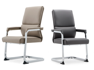 Ghế tiếp khách văn phòng thiết kế hiện đại, bọc da PU, đệm mạ crôm, tựa lưng và chỗ ngồi êm ái, hỗ trợ thoải mái. - Product Image 5