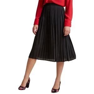 <strong>Women</strong> a Line Black Chiffon Pleated <strong>Midi</strong> <strong>Skirt</strong> - Product Image 1