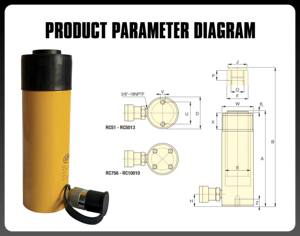 Avec piston <span class=keywords><strong>creux</strong></span> CE Cylindre hydraulique Capacité de RCH-120 13T Course 8mm Cric hydraulique à simple effet Remplacer <span class=keywords><strong>ENERPAC</strong></span> - Product Image 2