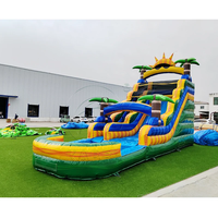 Nouveau design, directement de l'usine, toboggan aquatique gonflable en PVC coloré, toboggan aquatique gonflable commercial en PVC pour la location de fêtes d'enfants