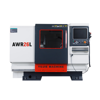 Tour CNC horizontal à double broche 2 axes de haute précision AWR26L Yujie pour réparation de jantes en alliage, usage moyen, pour ateliers de pneus