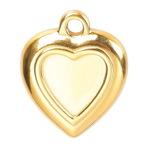 Colgante de Corazón de Acero Inoxidable con Baño al Vacío en Oro, Plata y Arcoíris para la Creación de Joyería DIY como Collares y Pendientes - Product Image 5