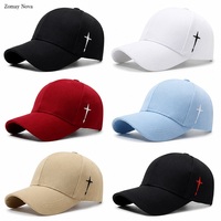 Gorra de Béisbol Personalizada con Cruz Cristiana Bordada, 6 Paneles, Algodón Desgastado, Ajustable, Unisex, Estilo Urbano, OEM, Venta al Por Mayor, MOQ Bajo