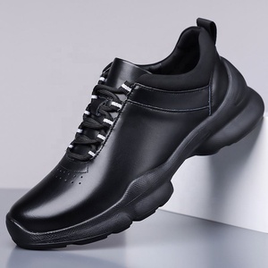 Chaussures décontractées pour hommes en cuir de vachette à bout rond, semelle extérieure en caoutchouc, semelle intermédiaire en EVA, baskets tendance printemps - Product Image 3