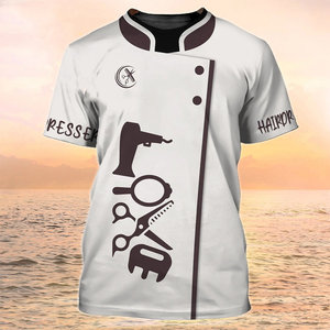 T-shirts d'été à manches courtes pour hommes, motif amusant de barbier, vêtements de coiffure, t-shirts imprimés en 3D - Product Image 5