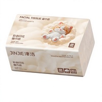Mignonnes serviettes en papier à motif de chat de dessin animé, paquet souple, pour l'hygiène personnelle et domestique