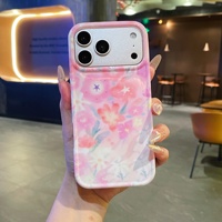 Coque de téléphone anti-chute 3D motif fleurs et papillons teintes à la mode pour iPhone 17 Pro Max, Apple 16 Pro, 15, 14