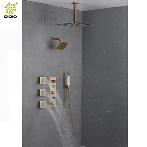 Hot Bán Giấu Duy Nhất Gốm Chải Treo Tường Vòi Hoa Sen Đặt Lượng Mưa Nóng Lạnh Mixer Cho Khách Sạn Căn Hộ Phòng Tắm Mềm Mưa - Product Image 1