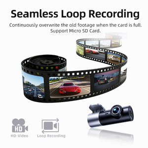 Caméra embarquée pour voiture avec contrôle par application WIFI, enregistreur de conduite <span class=keywords><strong>HD</strong></span> 4K+1K, surveillance de stationnement 24h/24, caméra double avant et arrière avec mémoire 128G - Product Image 5