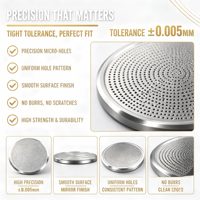 Filtre en acier inoxydable perforé durable, carré ou rond, résistant à l'usure, maille OEM ODM pour la filtration domestique et industrielle