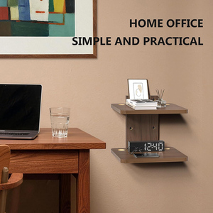 Mensola TV Sospesa a Parete, Scaffale a 2 Livelli per Proiettori, Lettori DVD, Router, Console di <span class=keywords><strong>Gioco</strong></span>, Decoder, Accessori Decorativi per Soggiorno - Product Image 3