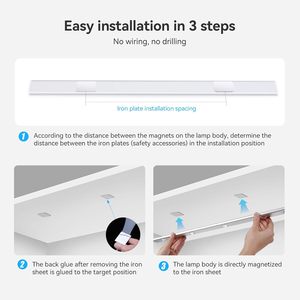 40cm Rechargeable LED <b>Motion</b> Sensor Crystal Cabinet <b>Light</b> 3 Color Temps Living Room Wall-mounted European Design Lighting - Product Image 3