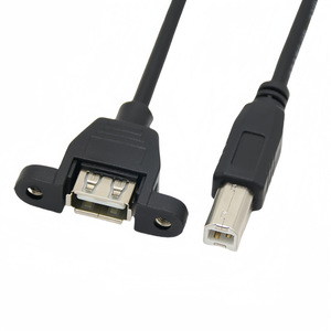 <b>Usb</b> <b>Printer</b> Port To <b>Usb</b> Female Extension <b>Cable</b> With Ear Screw Holes Data <b>Cable</b> - Product Image 4