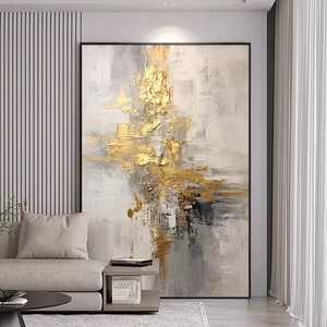 Modern Abstract Oil Painting <b>Large</b> Sized Metal <b>Frame</b> Textured Wall Art For Living Room Sofa Background Decorative Painting - Product Image 1