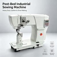 Machine à coudre industrielle informatisée à point noué simple, robuste, pour cuir, chaussures et sacs