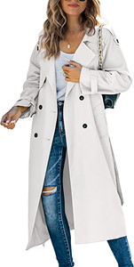 Nueva Gabardina Cortavientos Elegante para Mujer de Primavera y Otoño con Forro y Cinturón, Abrigo Largo de Moda para Dama - Product Image 5