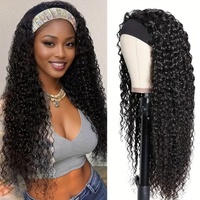 Pas encore d'avis Perruque bandeau vague d'eau cheveux humains sans colle demi perruque avec bandeau brésilien Yaki bandeau perruques pour femmes noires