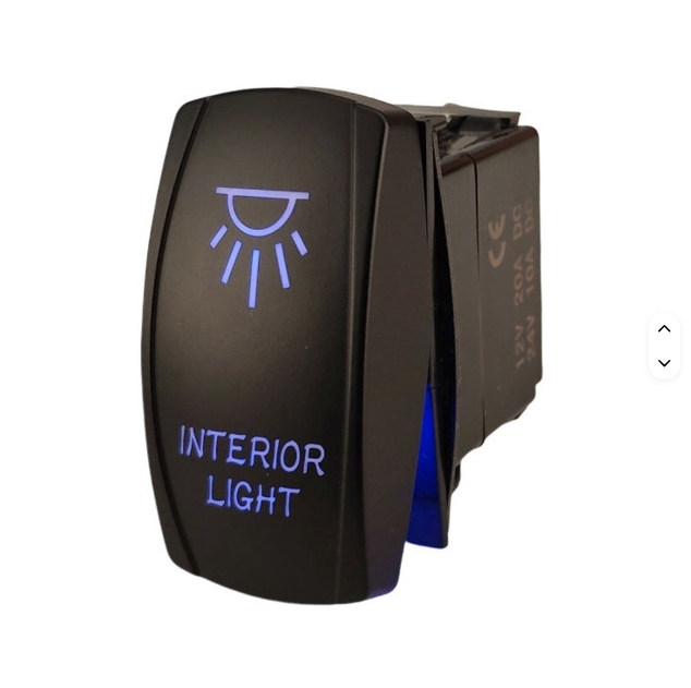 REVERSE LIGHTS Rocker Switch 12V/24V SPST 5-Pin ON-OFF Switch with Dual LED Light Bar for Marine, Car, Boat & Truck