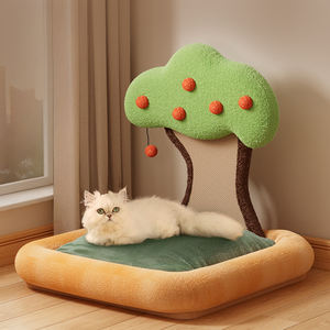 Nouveau <span class=keywords><strong>lit</strong></span> pour chat 2-en-1 avec planche à gratter le dossier Canapé à gratter moderne pour chats et chatons d'intérieur - Product Image 5